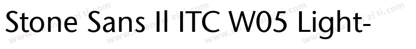 Stone Sans Il ITC W05 Light字体转换
